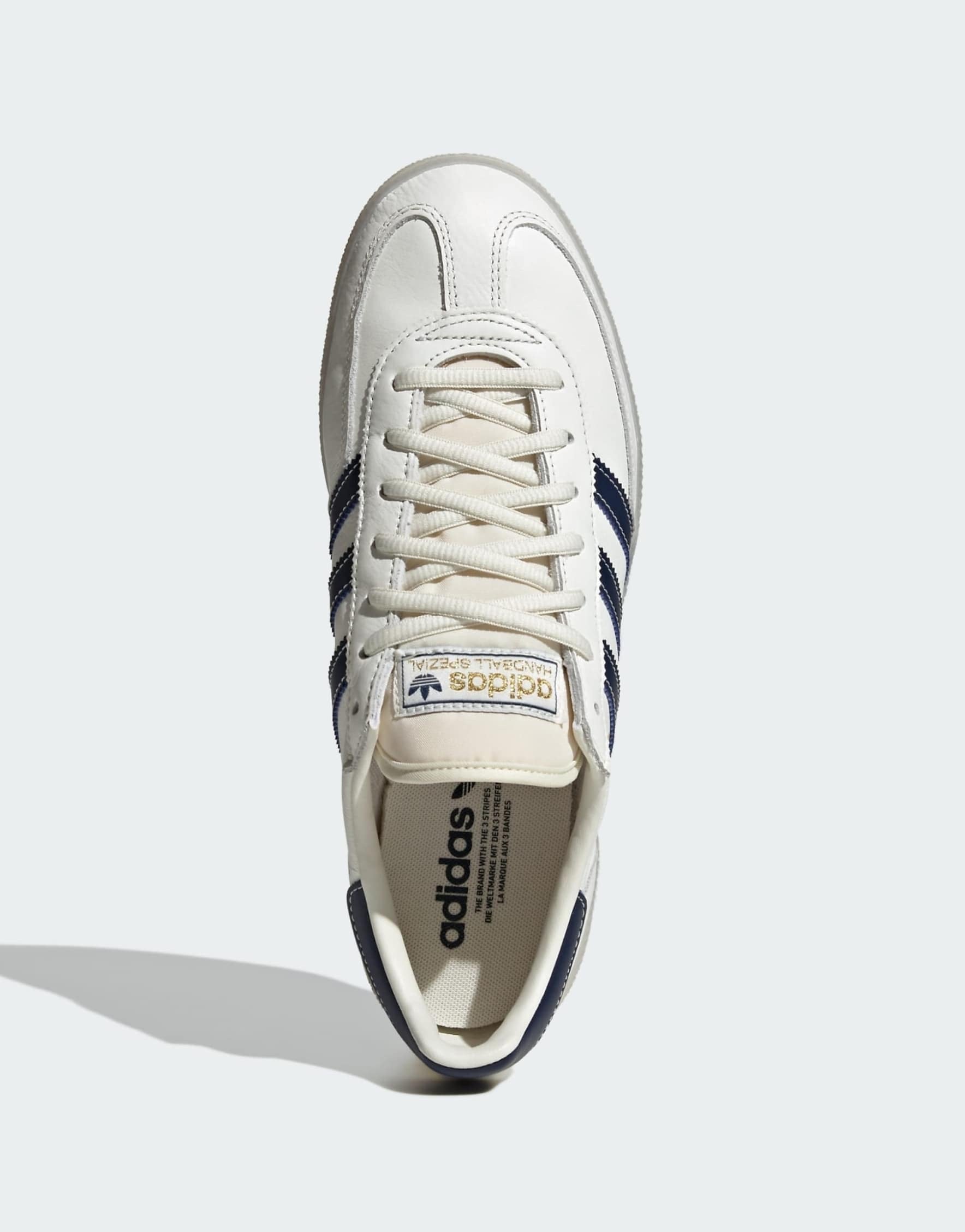 HANDBALL SPEZIAL CUIR BLANCHE ET BLEU