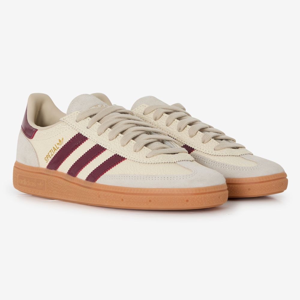 HANDBALL SPEZIAL CUIR BEIGE CRAQUELÉ BORDEAUX